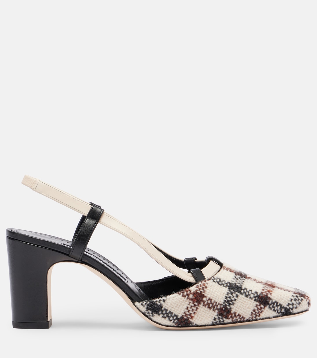 Vestal checked slingback pumps | Manolo Blahnik