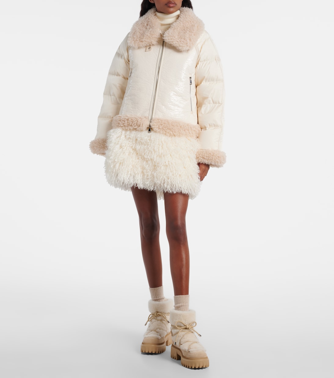 Daunenjacke Rubrouk mit Teddyfleece | Moncler