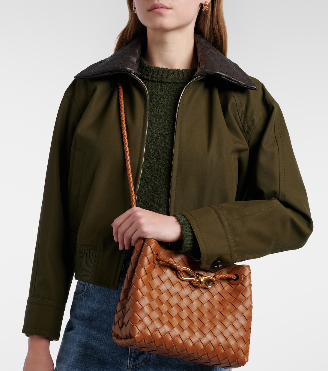 Andiamo Small Intrecciato leather tote bag | Bottega Veneta