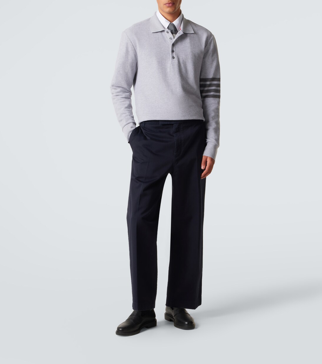 4-Bar cotton piqué polo shirt | Thom Browne