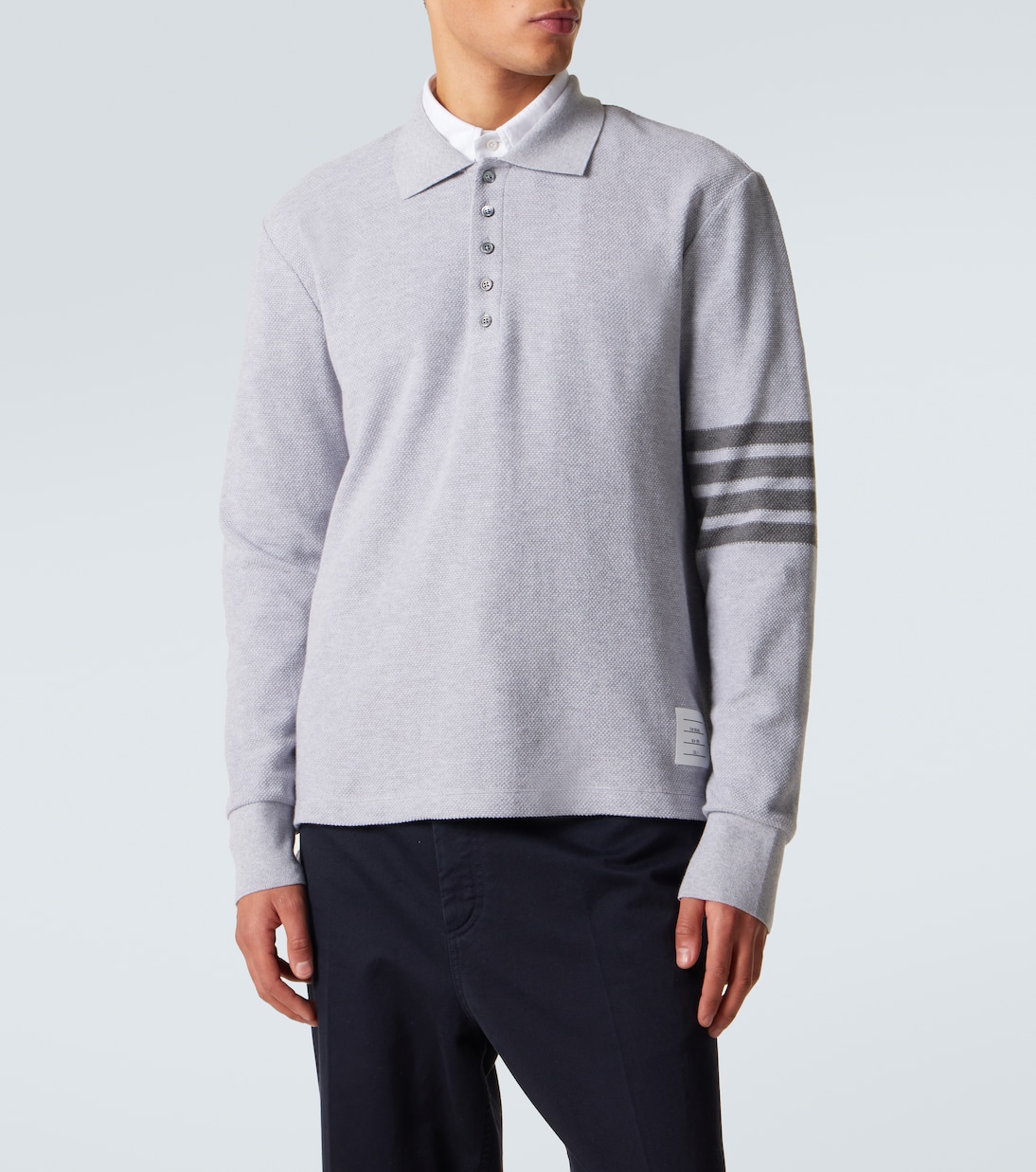 4-Bar cotton piqué polo shirt | Thom Browne