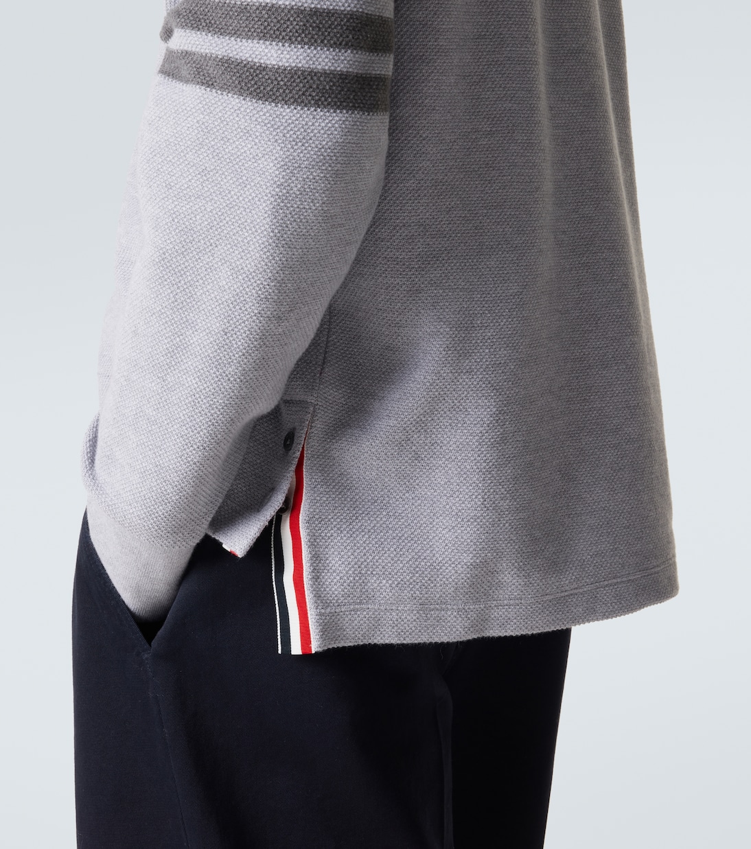 4-Bar cotton piqué polo shirt | Thom Browne