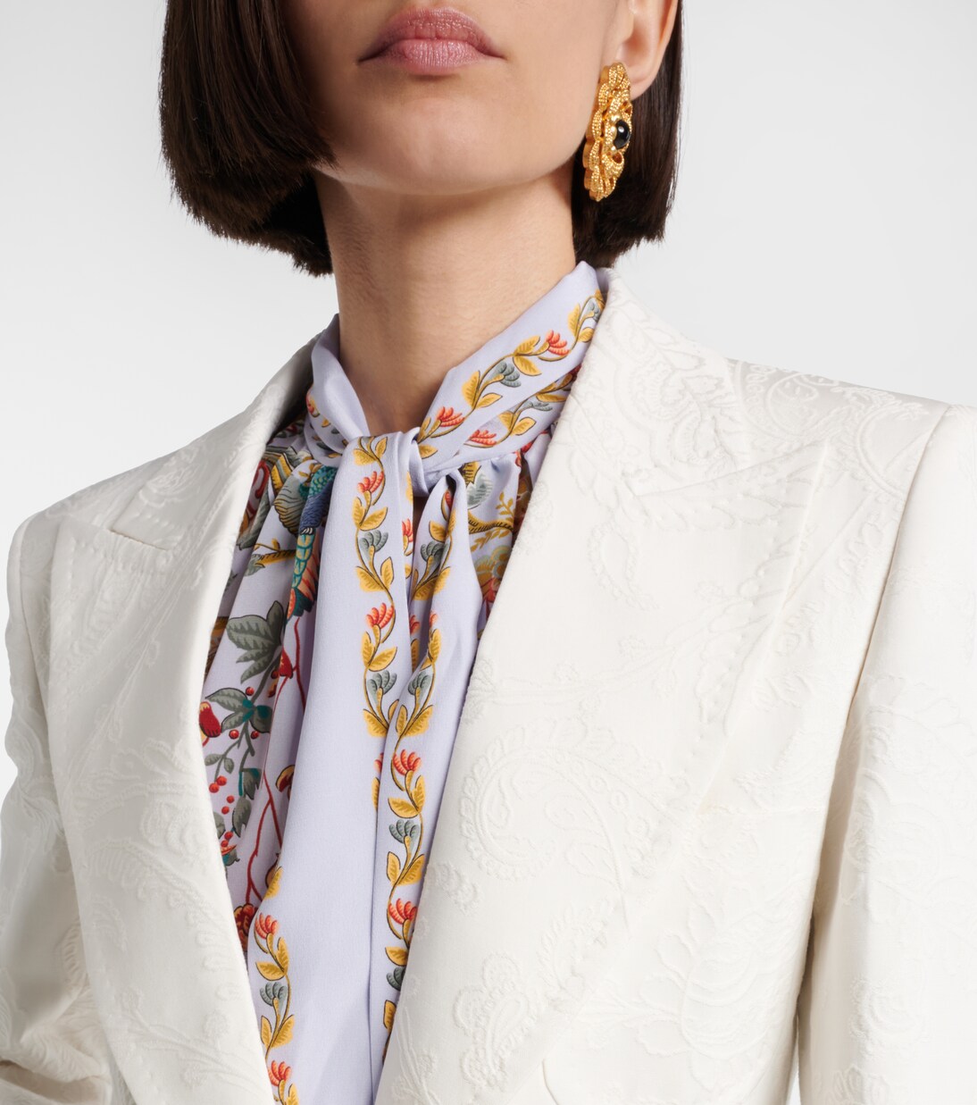 Embroidered cotton-blend blazer | Etro