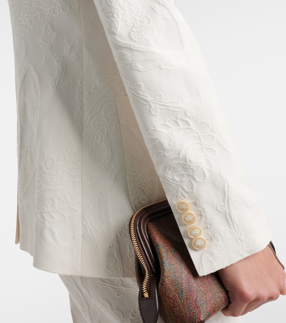 Embroidered cotton-blend blazer | Etro