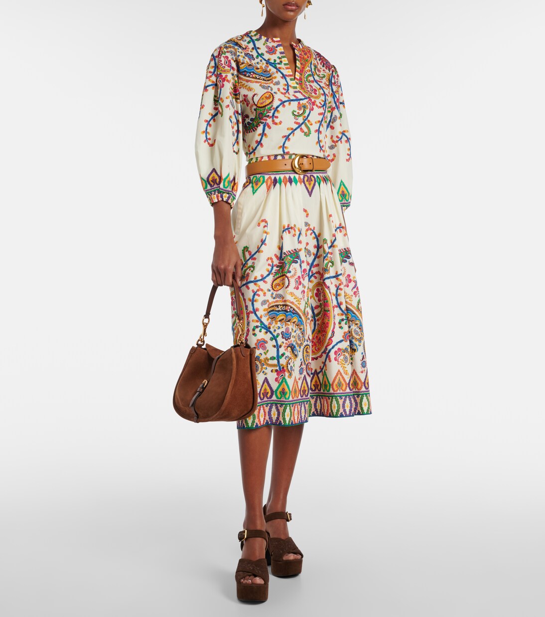 Jupe midi en jacquard de coton | Etro