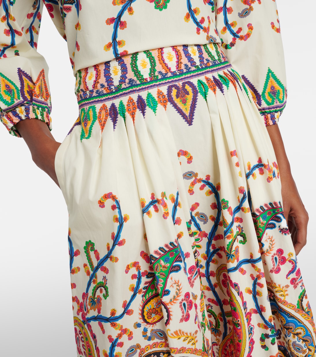 Jupe midi en jacquard de coton | Etro