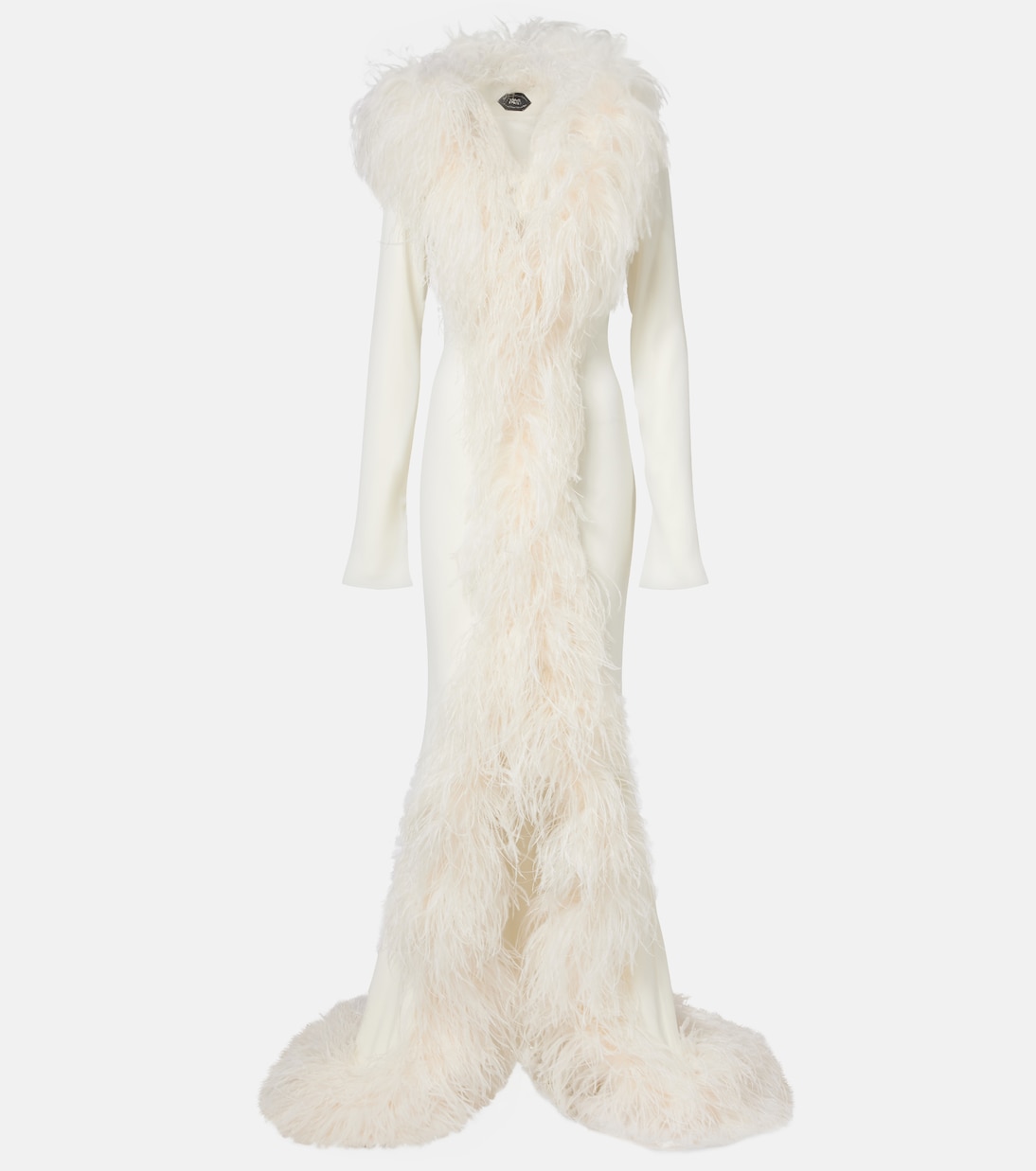 Bridal Robe Hollywood mit Federn | Taller Marmo