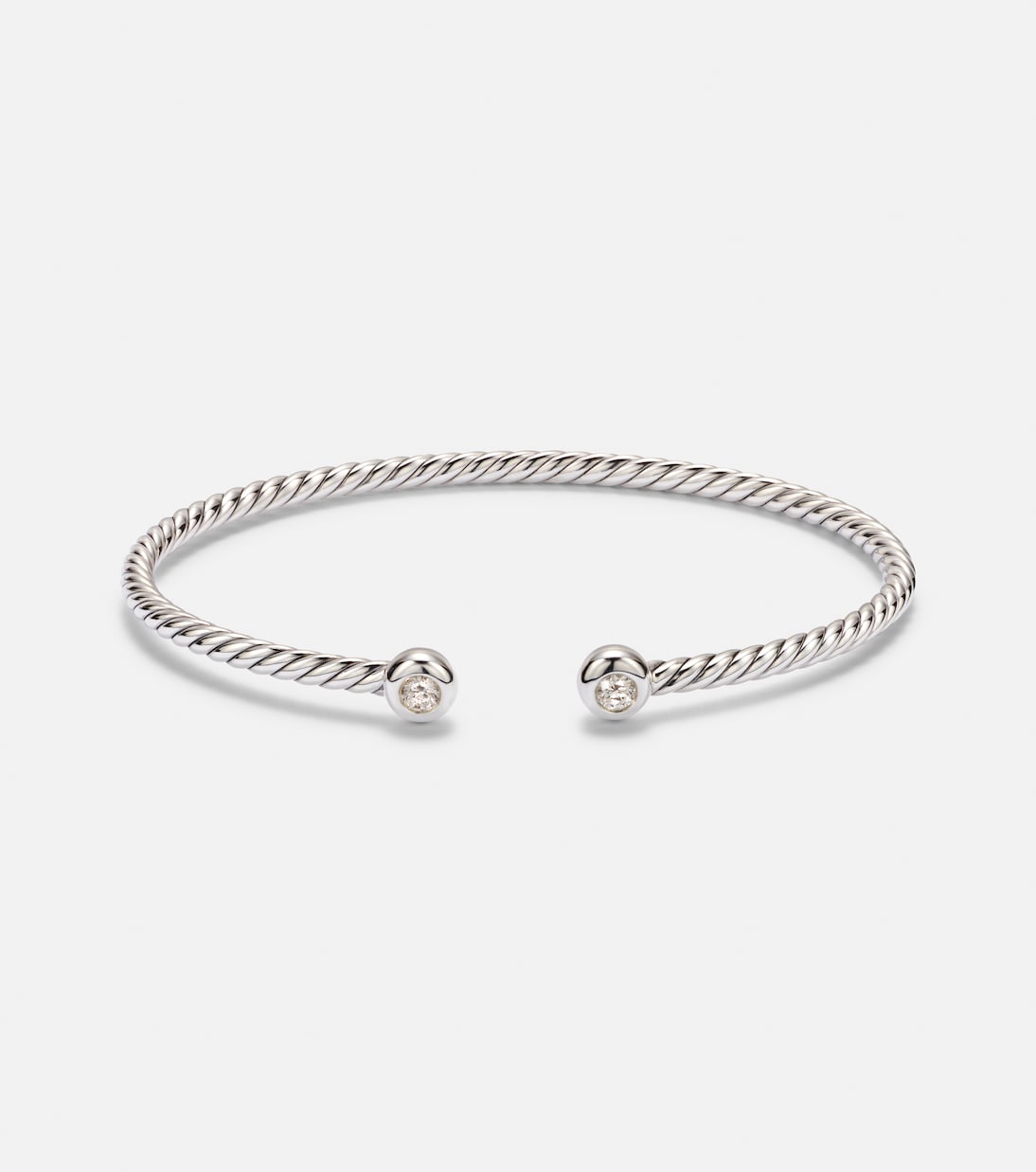 Cable Flex® Micro 925 sterling silver bracelet with diamonds | David Yurman