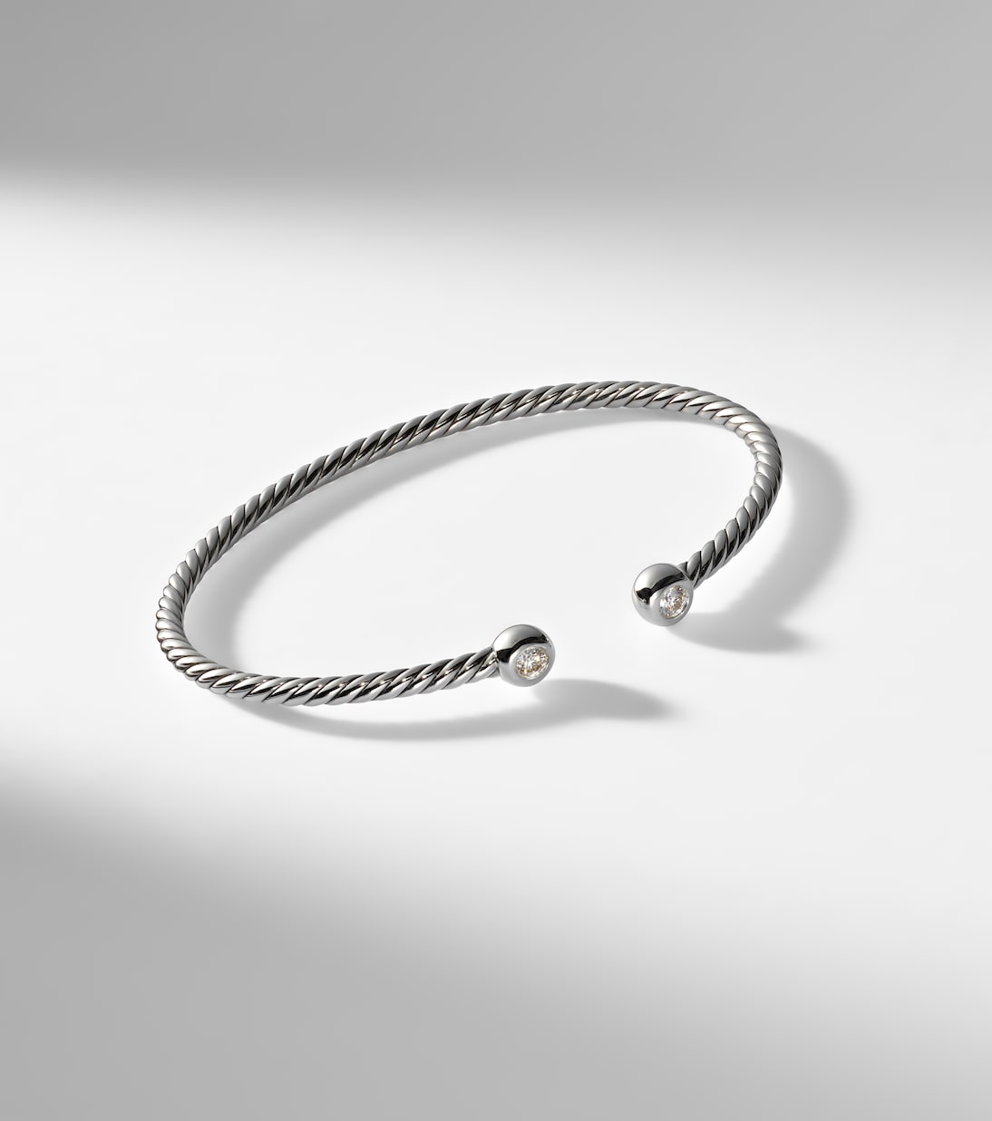 Cable Flex® Micro 925 sterling silver bracelet with diamonds | David Yurman