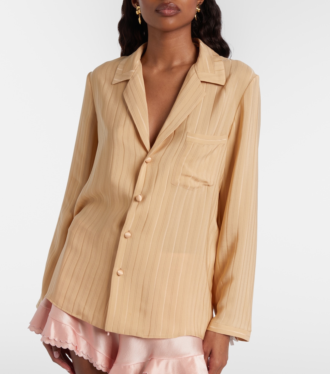 Striped silk shirt | Saint Laurent