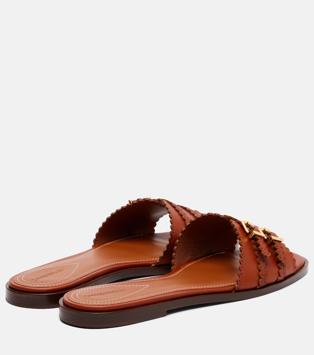 Goldie leather slides | Zimmermann
