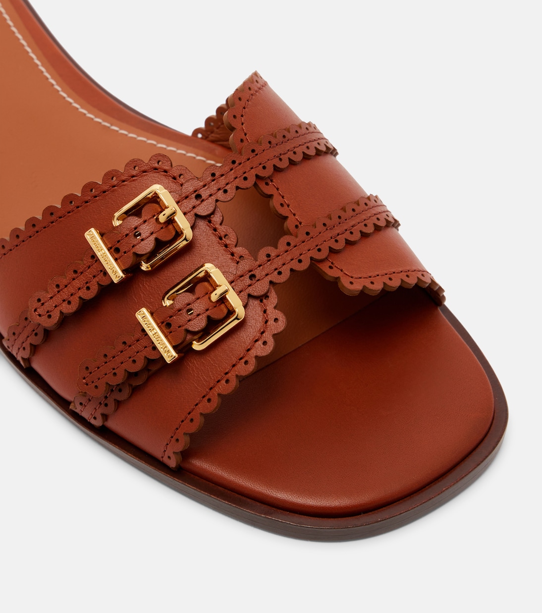 Goldie leather slides | Zimmermann