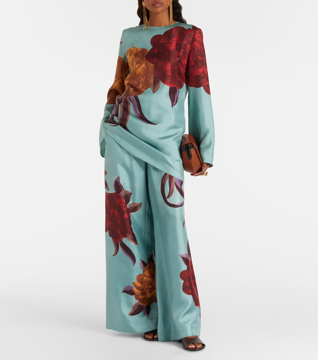 فستان قصير من الحرير بورود Supremes Swing | La DoubleJ