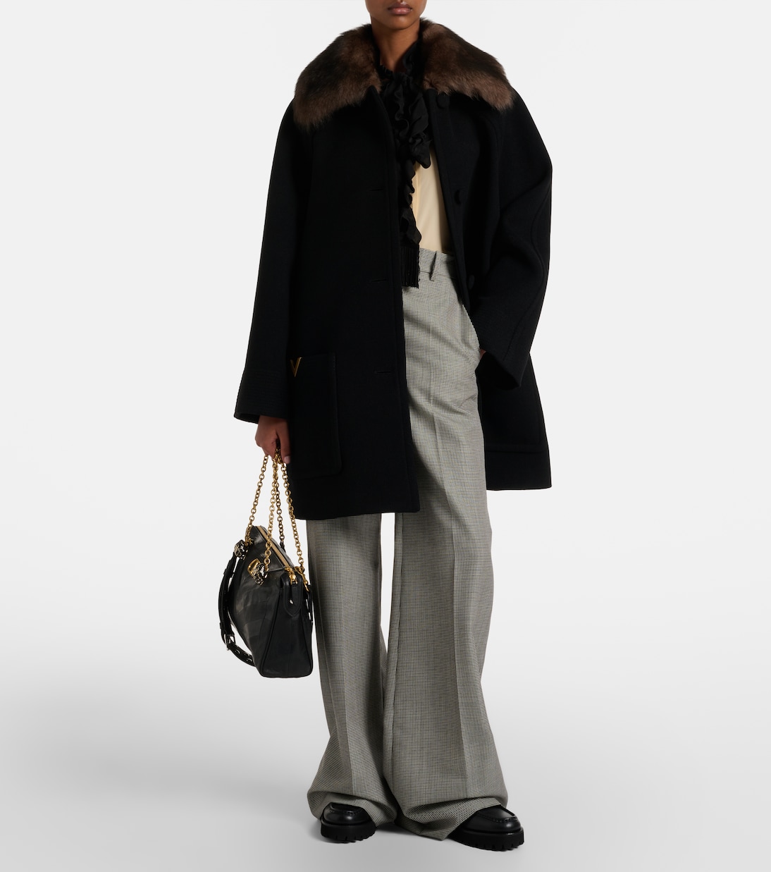 VLogo leather platform loafers | Valentino Garavani