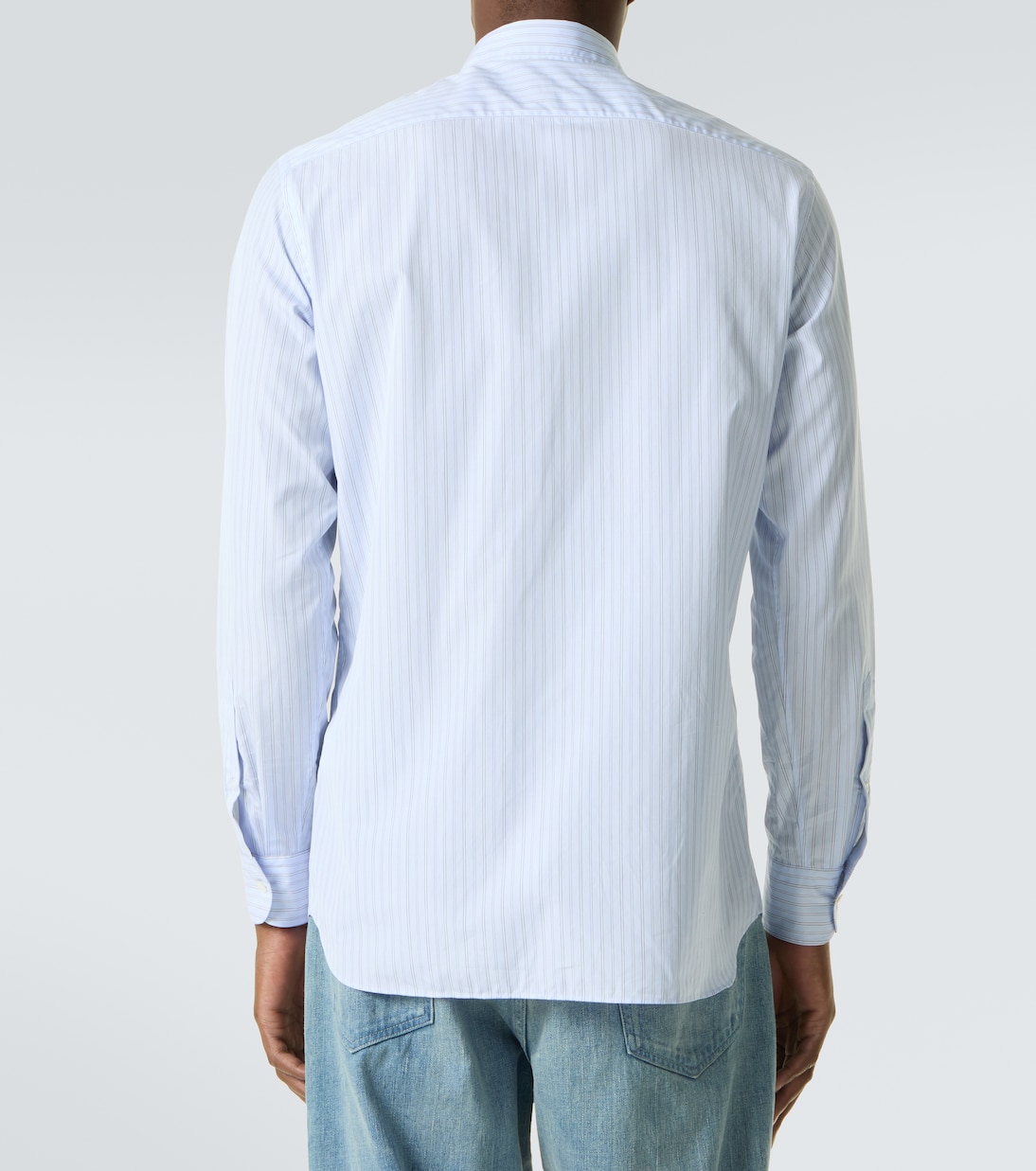 Striped cotton poplin shirt | Lardini
