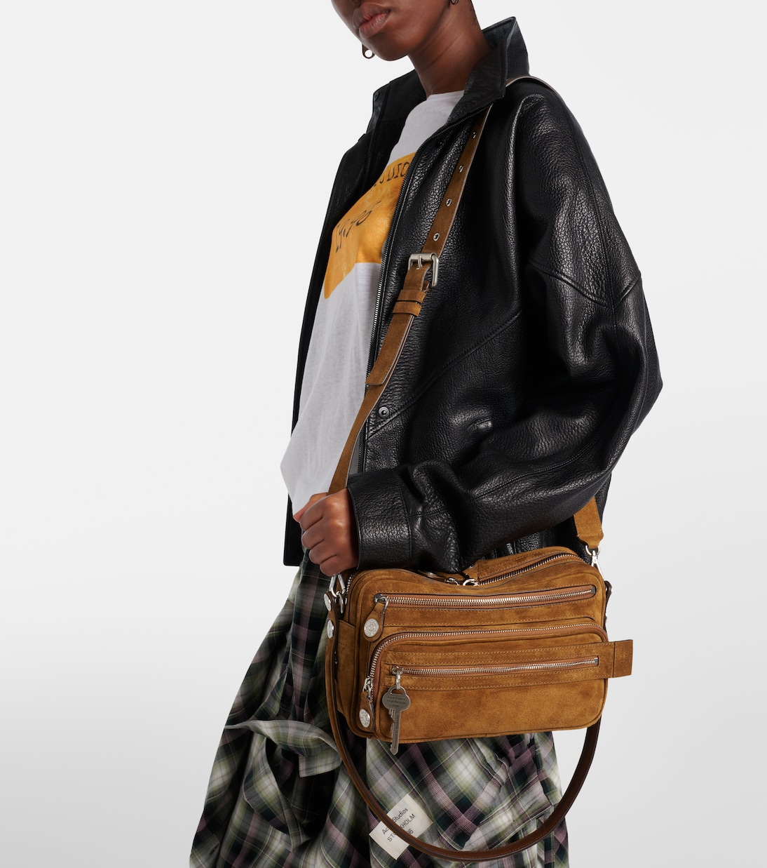 Schultertasche Camero Party aus Veloursleder | Acne Studios