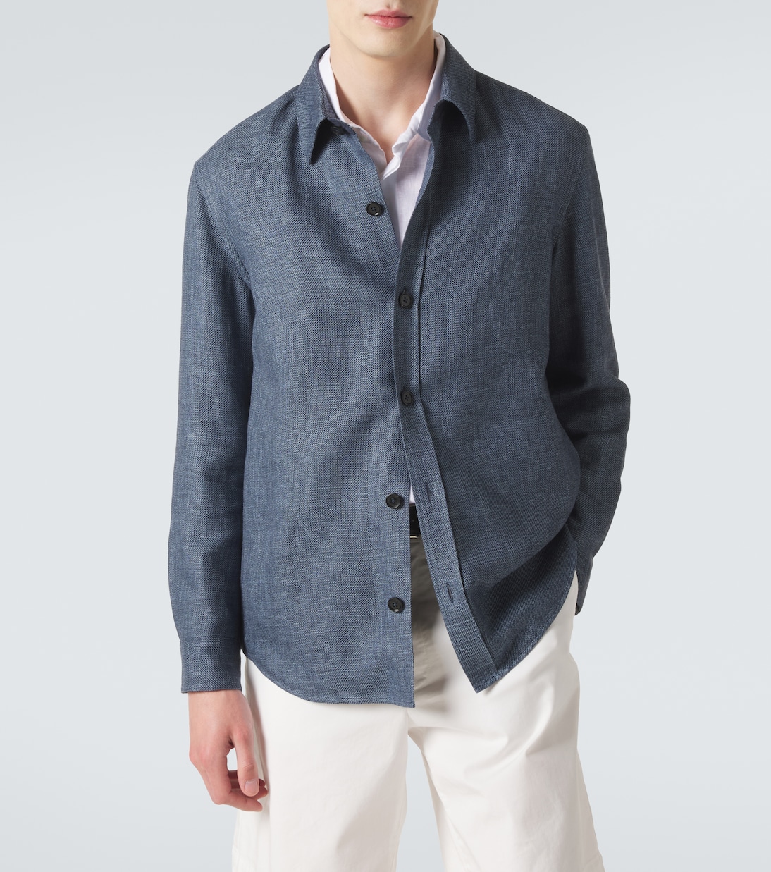 Cashmere, linen and silk overshirt | Zegna