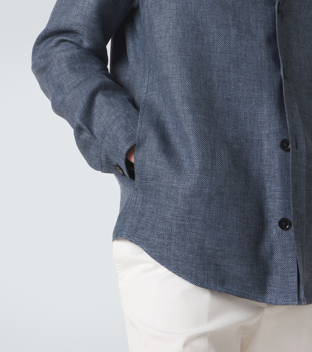 Cashmere, linen and silk overshirt | Zegna