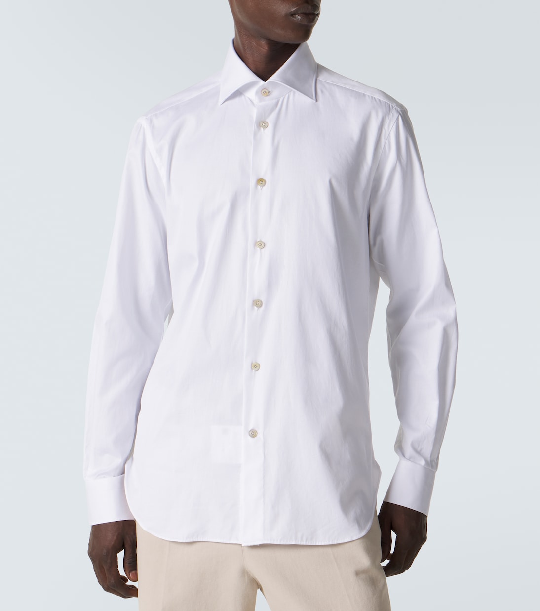 Cotton poplin shirt | Kiton