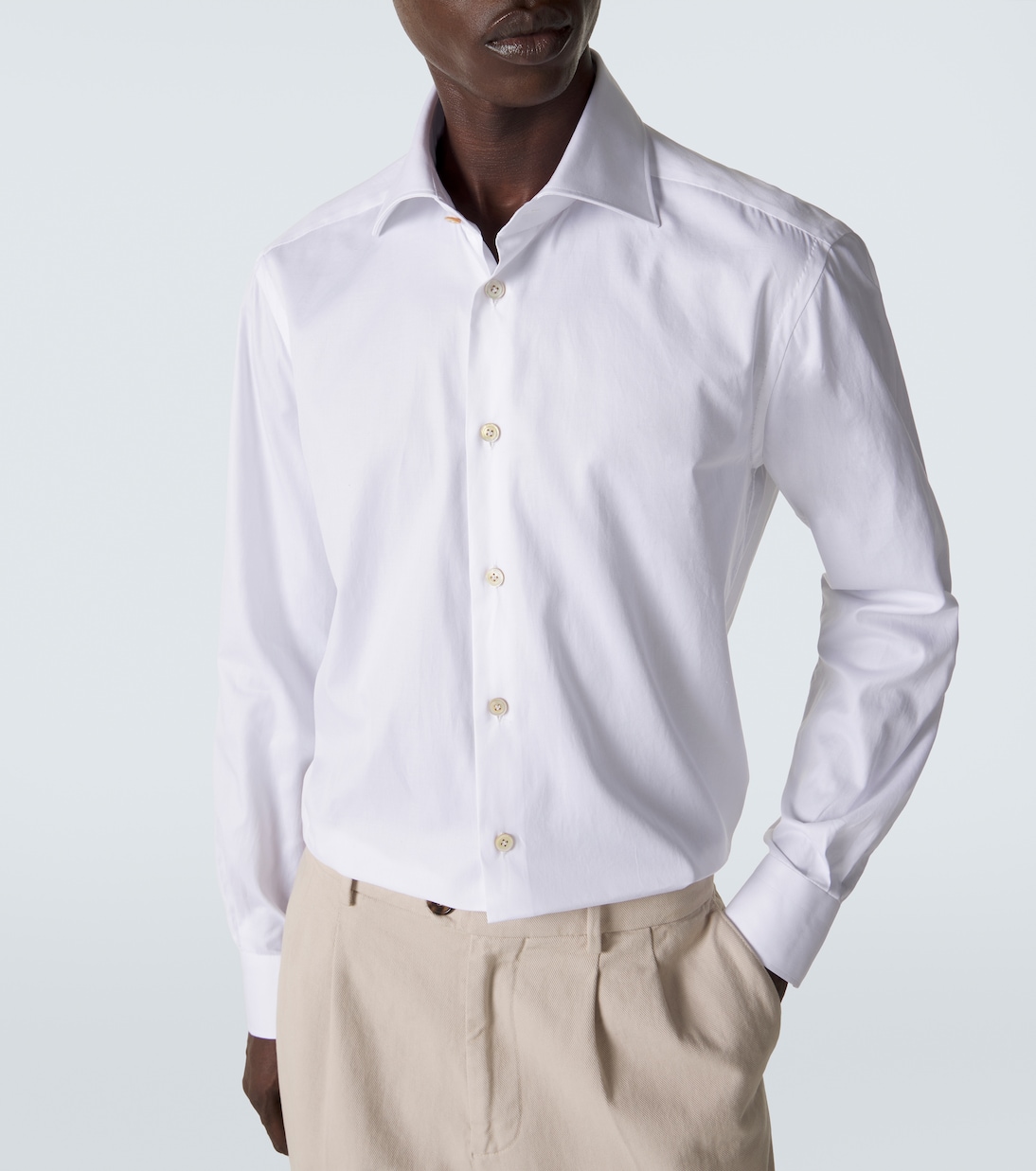 Cotton poplin shirt | Kiton