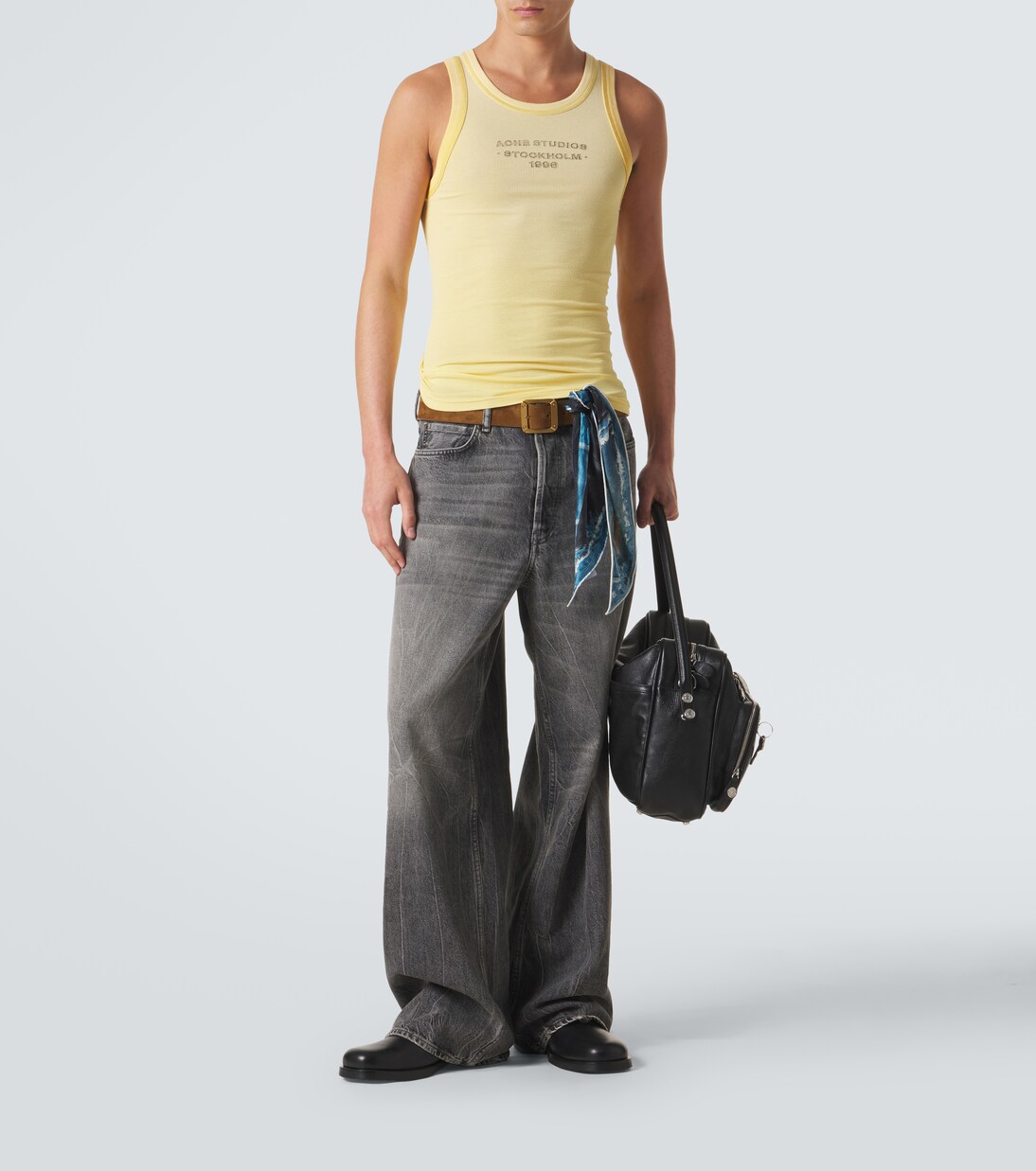 Logo ribbed-knit tank top | Acne Studios