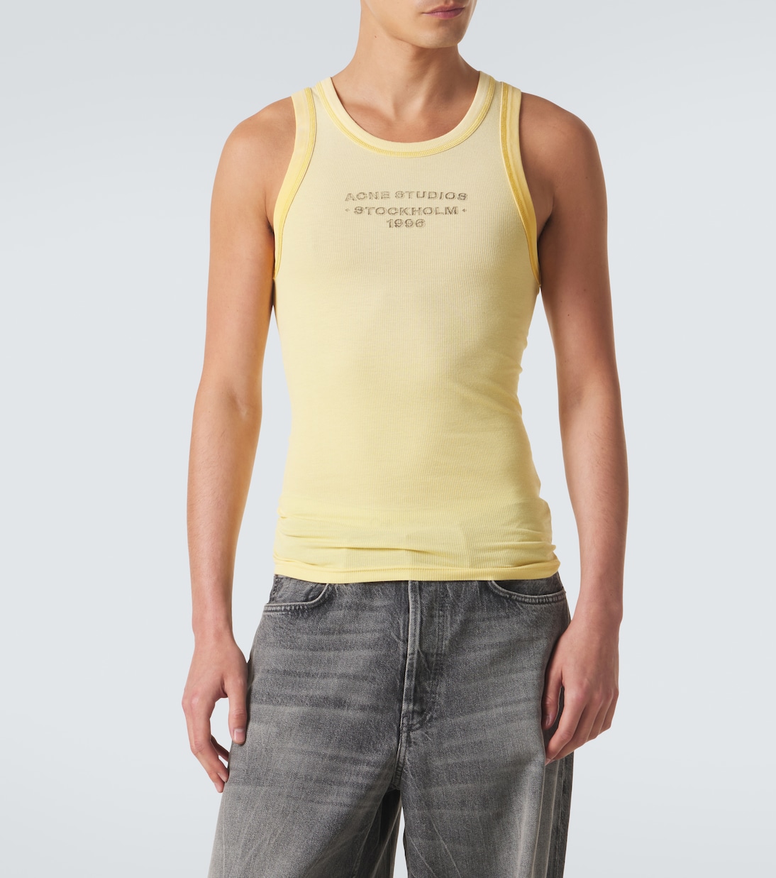 Logo ribbed-knit tank top | Acne Studios