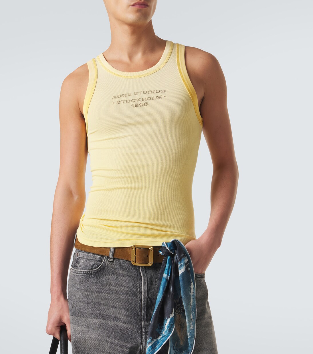 Logo ribbed-knit tank top | Acne Studios