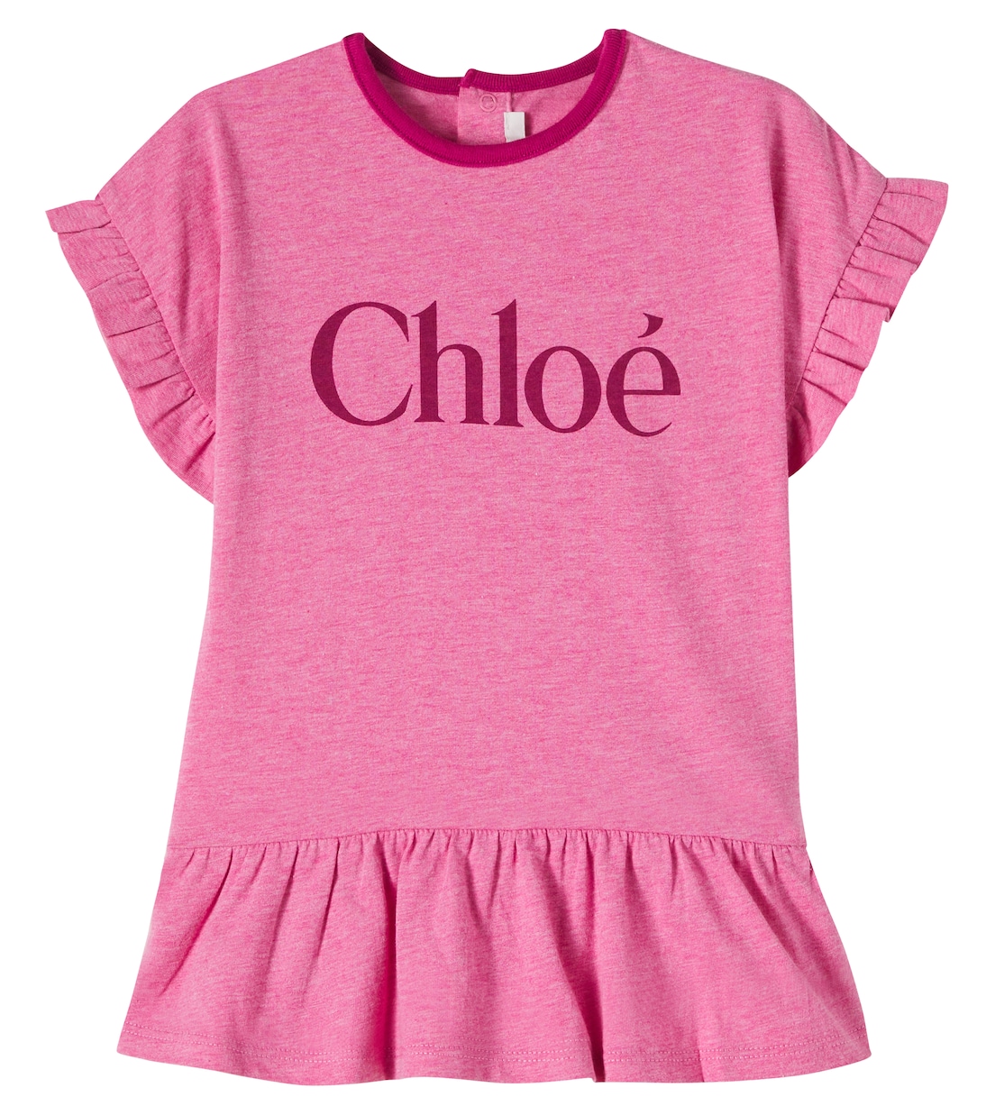 Baby logo cotton dress | Chloé Kids