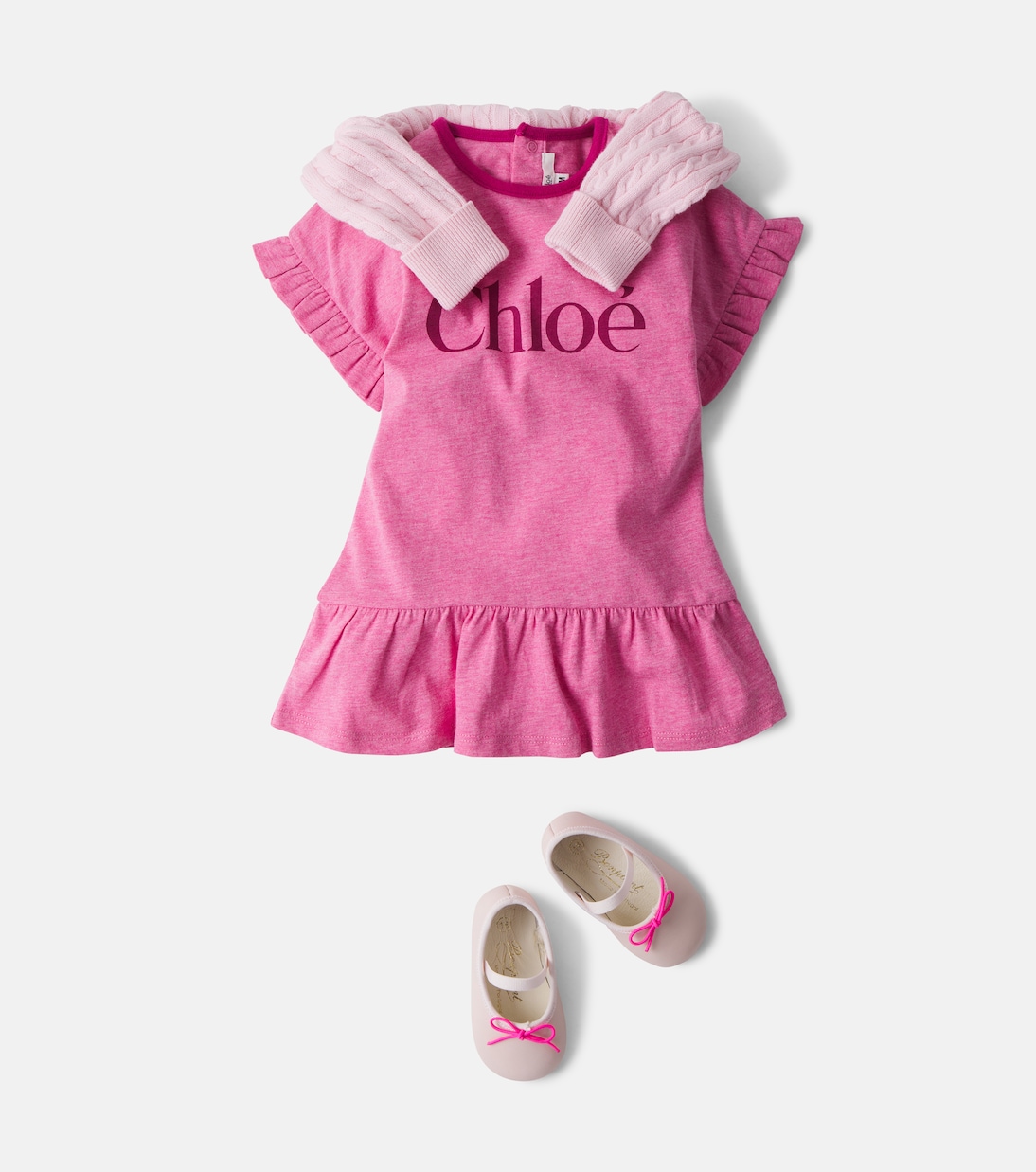 Baby logo cotton dress | Chloé Kids