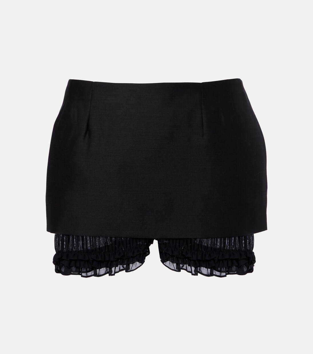 Falda pantalón de lana y seda con volantes | Magda Butrym