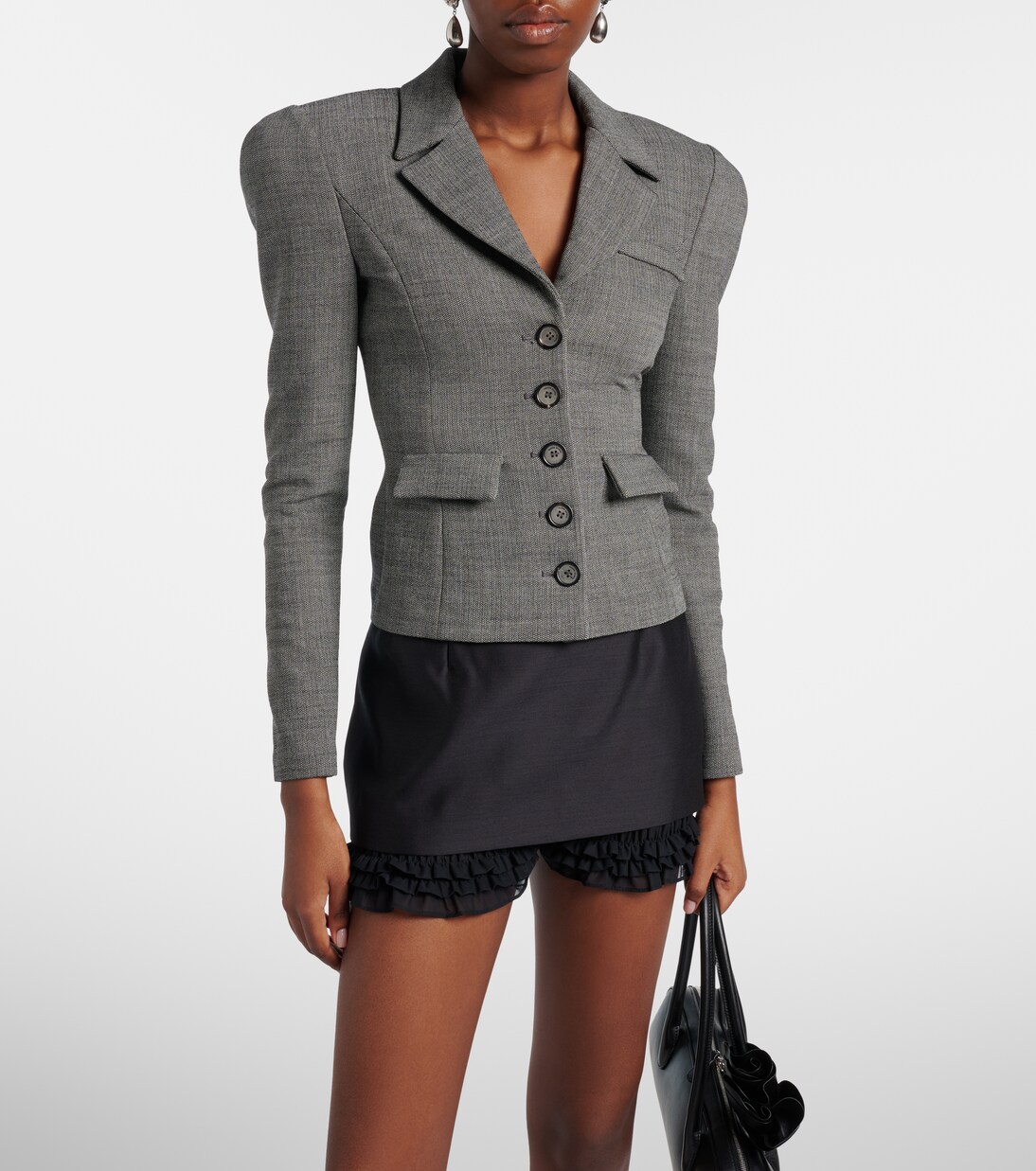 Falda pantalón de lana y seda con volantes | Magda Butrym