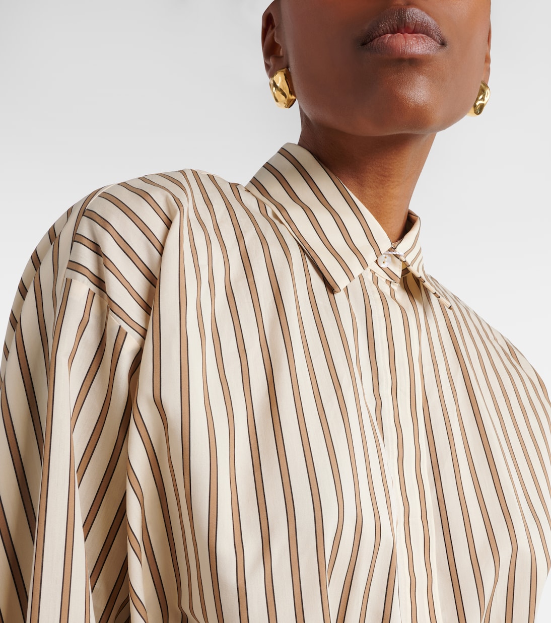 Lord striped belted cotton and silk shirt dress | Max Mara