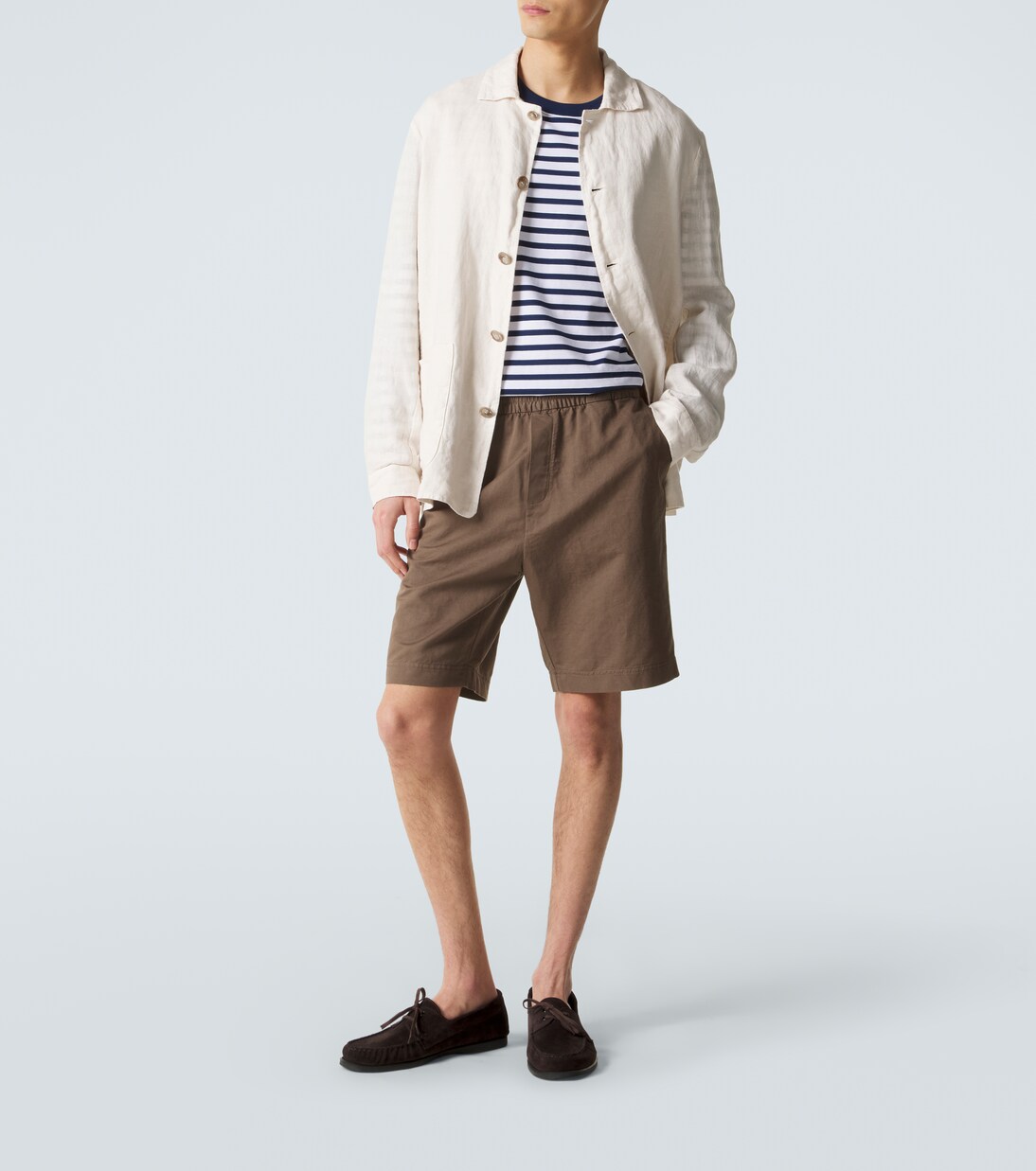 Cotton and linen shorts | Sunspel