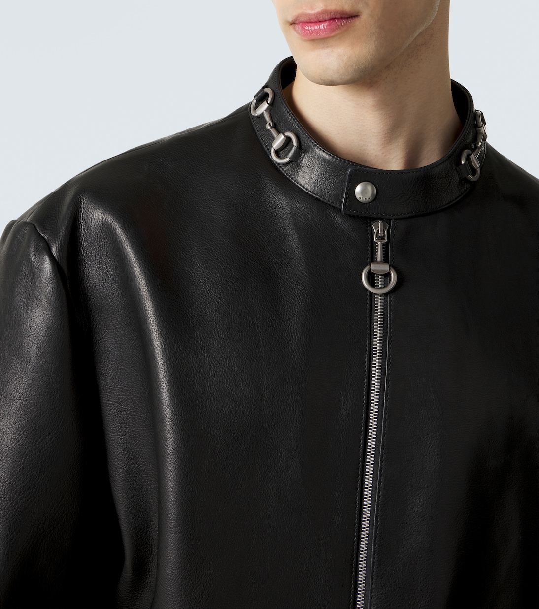 Horsebit leather jacket | Gucci