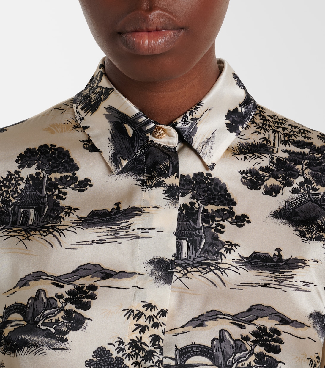 Chemise Vetro imprimée en soie | Max Mara