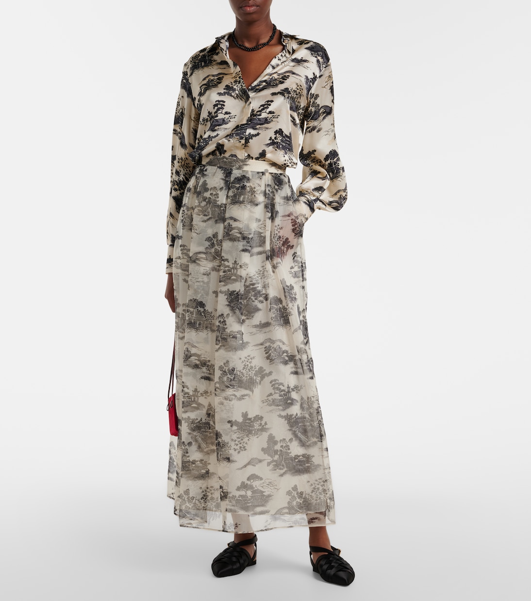 Chemise Vetro imprimée en soie | Max Mara