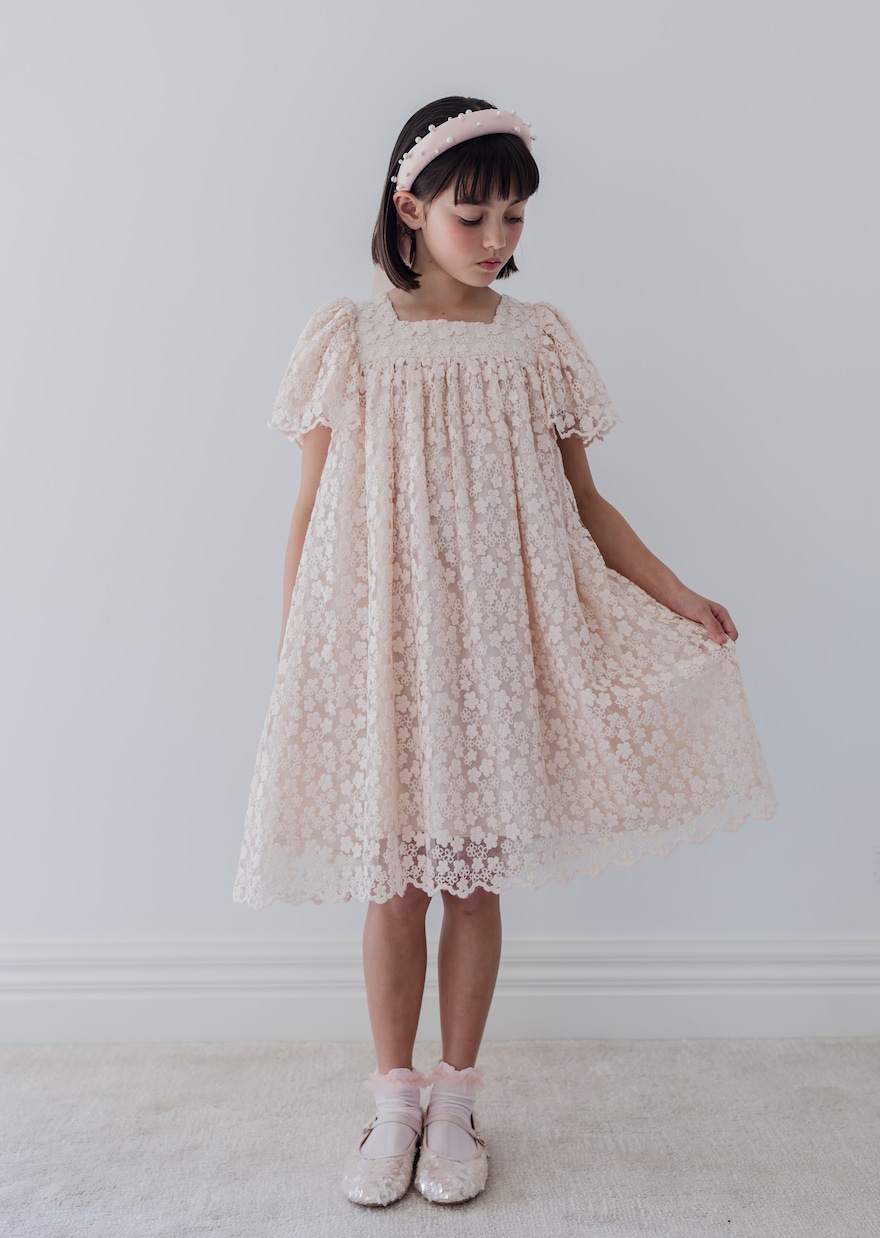Embroidered floral tulle dress | Petite Amalie  