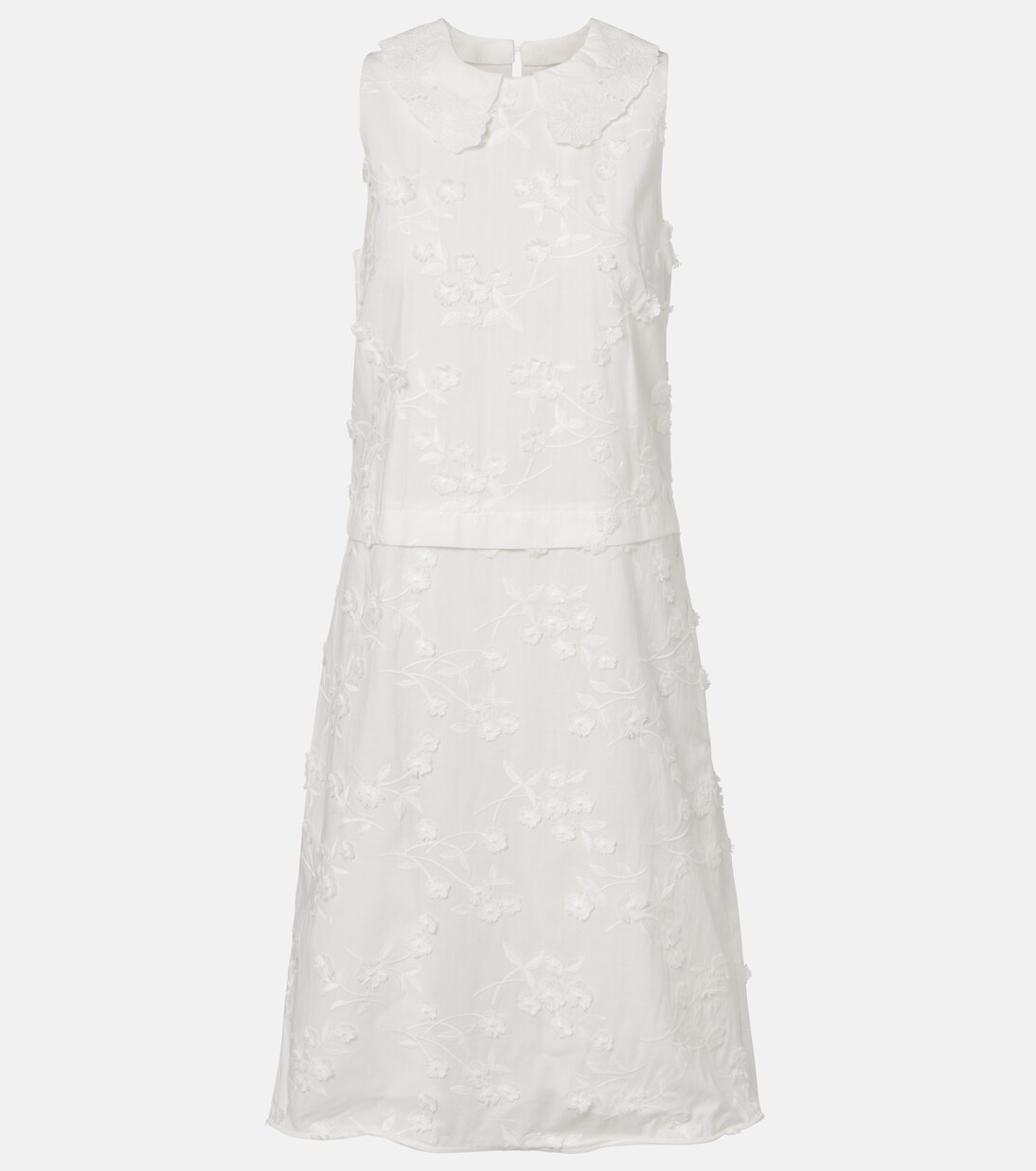 Vestido midi Light Volumes de fil coupé de algodón | Dorothee Schumacher