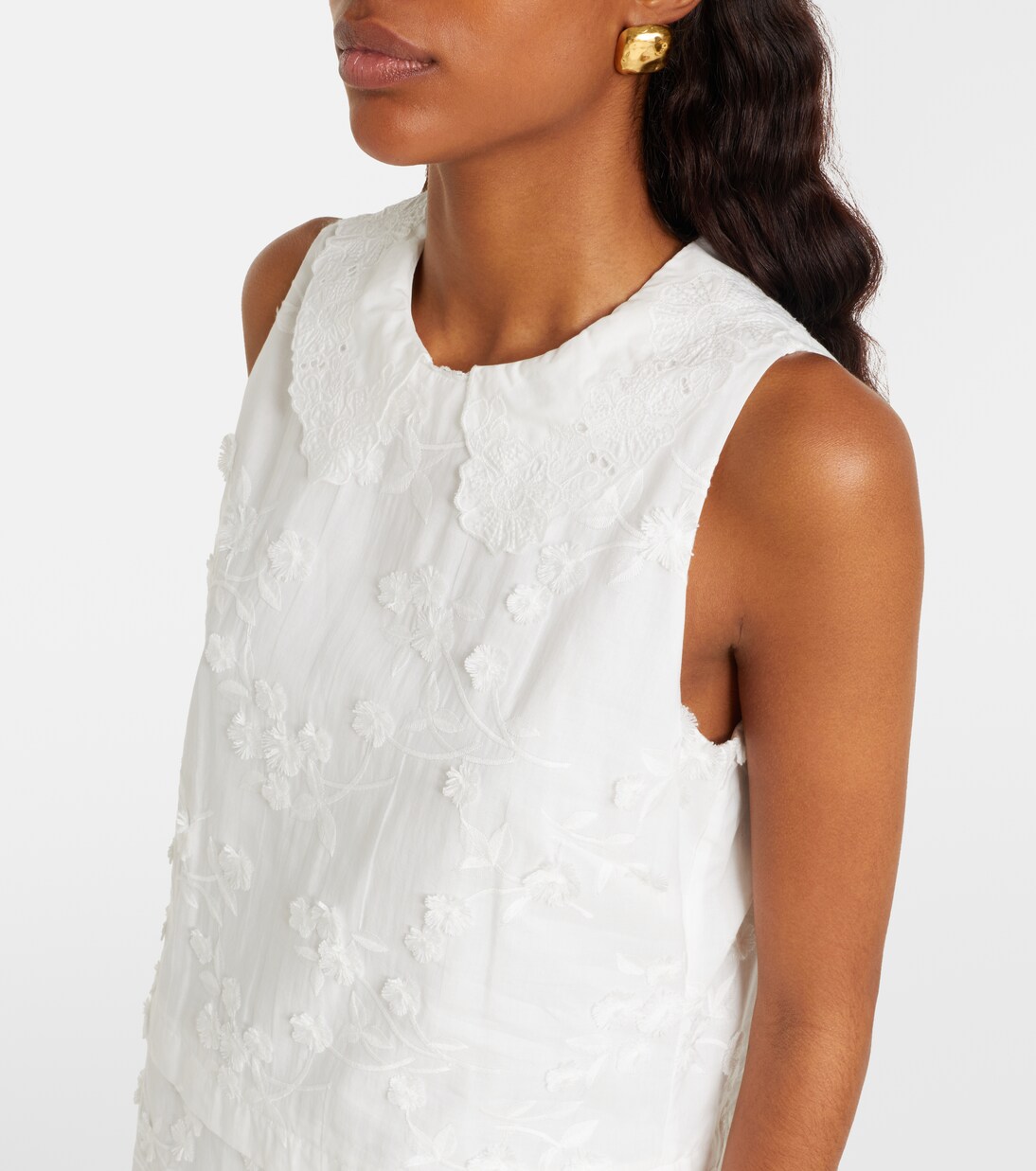 Vestido midi Light Volumes de fil coupé de algodón | Dorothee Schumacher