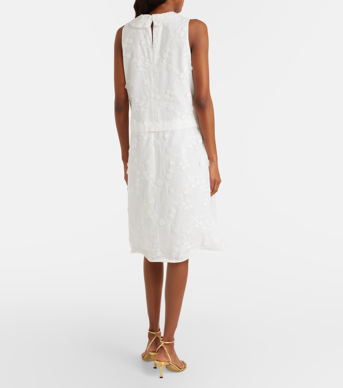 Vestido midi Light Volumes de fil coupé de algodón | Dorothee Schumacher