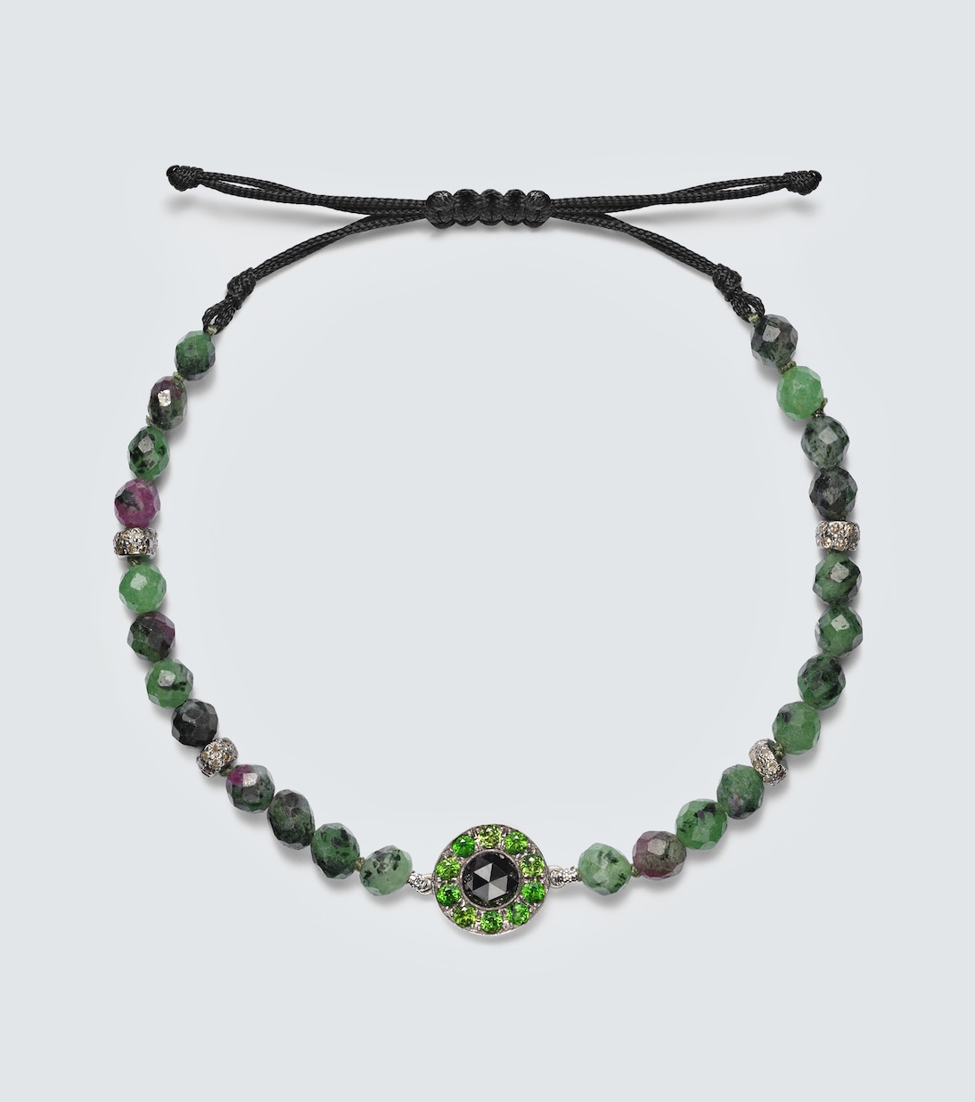 Orbit 9kt white gold (375/1000) and sterling silver (925) with gemstones | Ileana Makri