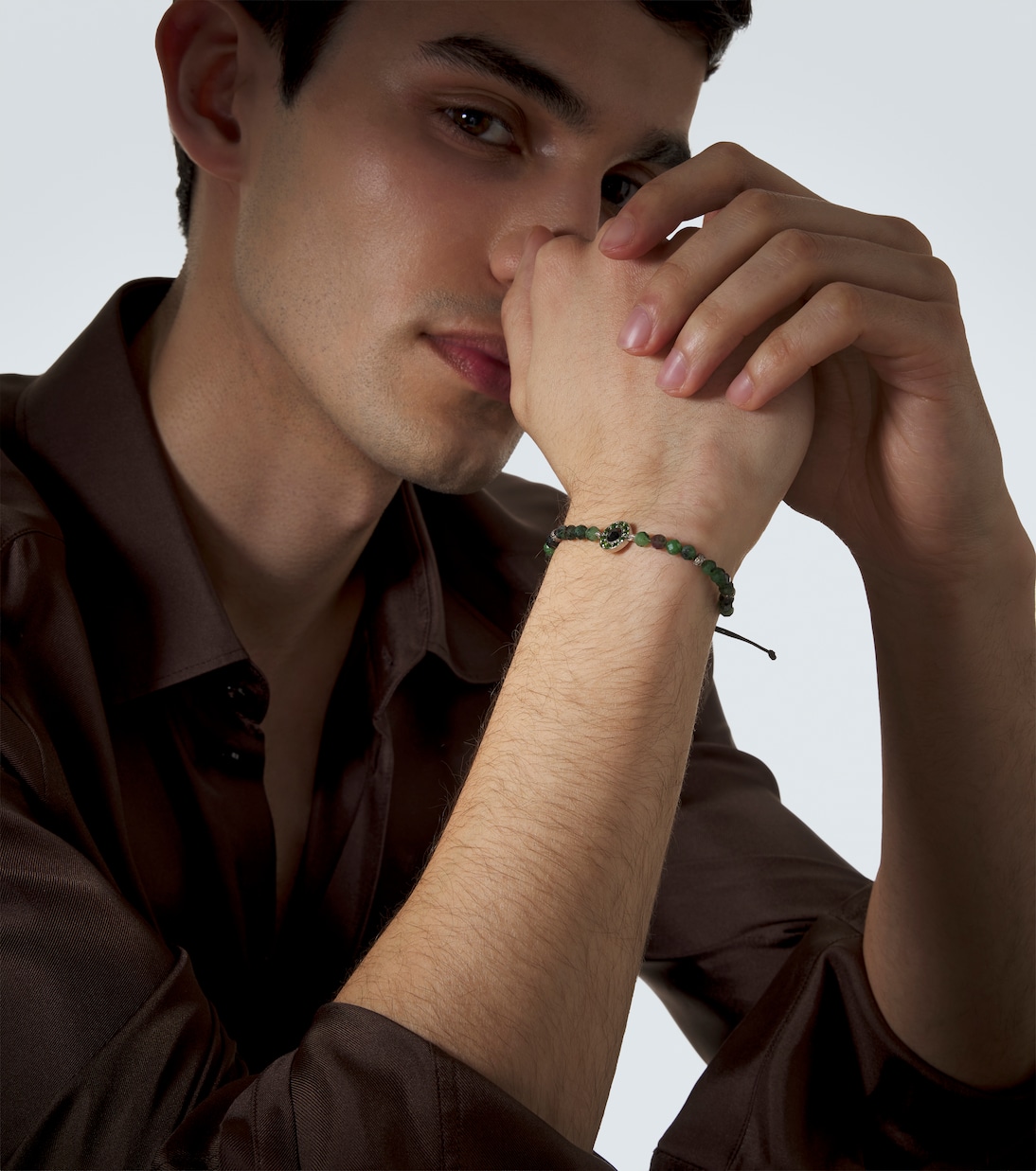 Orbit 9kt white gold (375/1000) and sterling silver (925) with gemstones | Ileana Makri