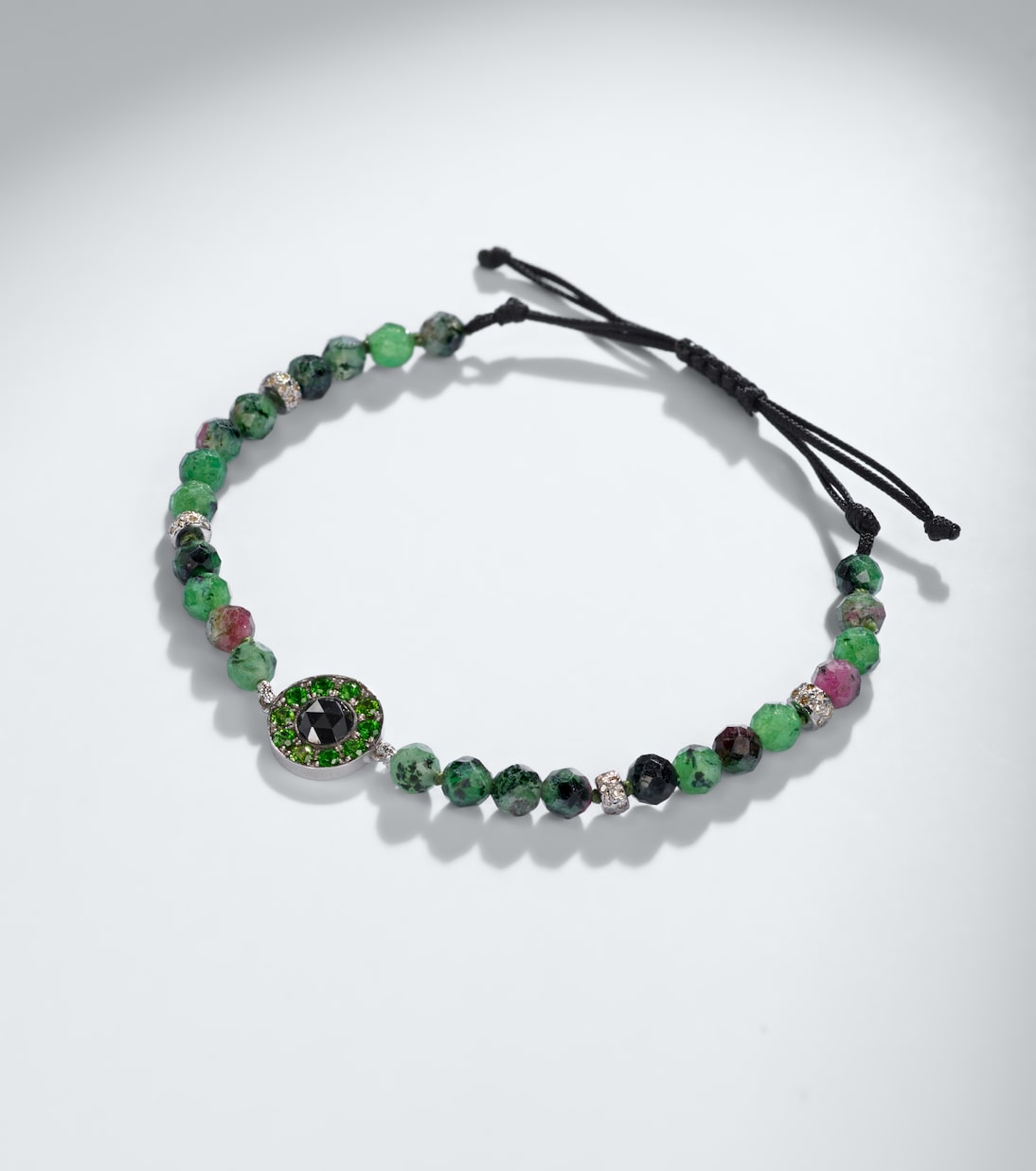 Orbit 9kt white gold (375/1000) and sterling silver (925) with gemstones | Ileana Makri