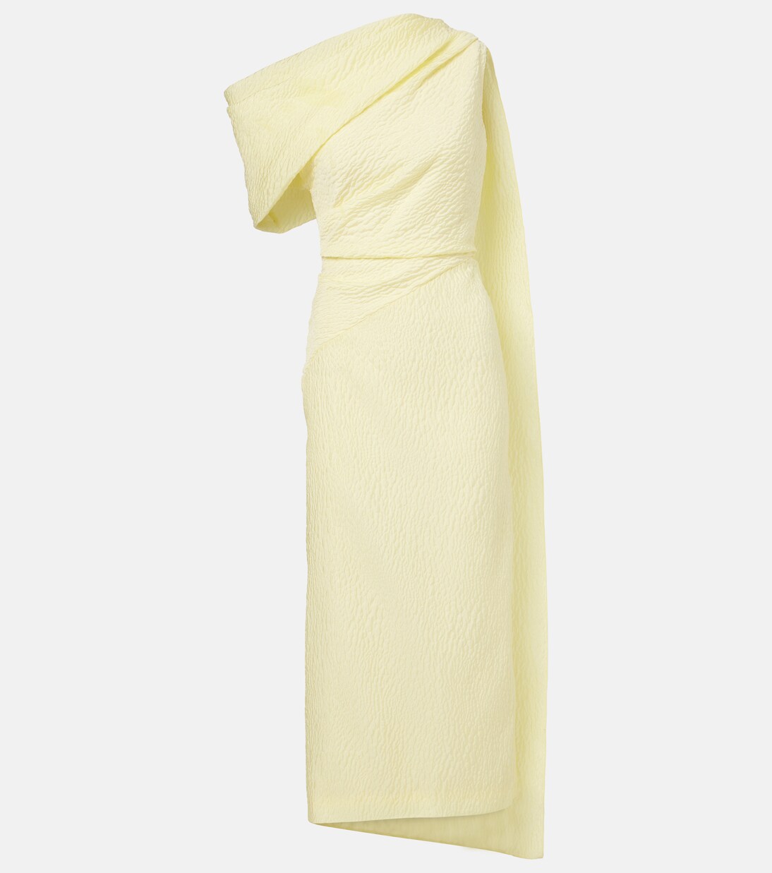 Vestido midi Maite de cloqué con capa | Roksanda