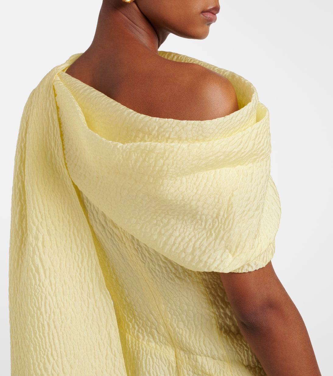 Vestido midi Maite de cloqué con capa | Roksanda