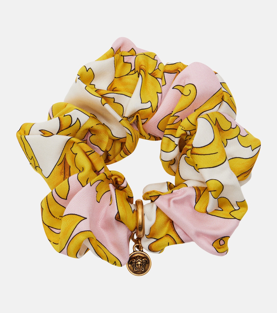 Medusa printed silk scrunchie | Versace