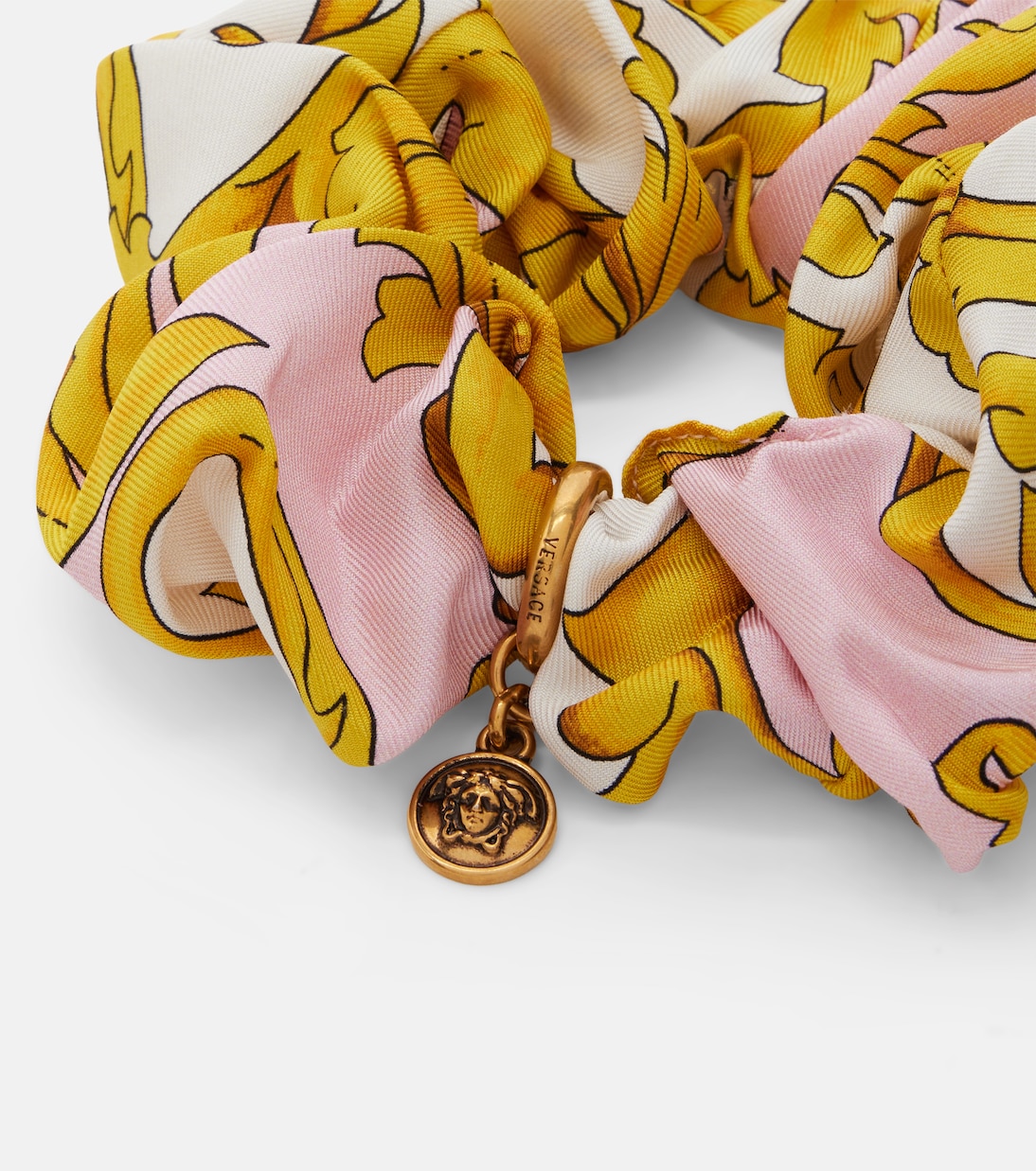 Medusa printed silk scrunchie | Versace