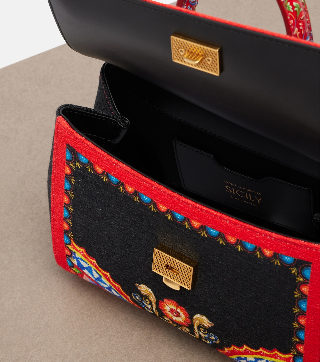 Sicily Medium printed top-handle bag | Dolce&Gabbana