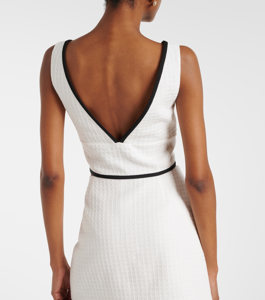 Cotton tweed crop top | Valentino