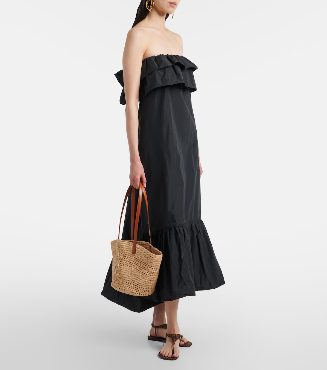 Panier Small raffia bucket bag | Saint Laurent